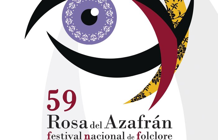 Cartel Festival Nacional de Folclore Rosa del Azafrán 2021